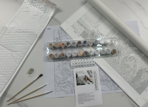 Canvas Painting Wall-Art Landscape By Numbers Elephants Home-Decor RUOPOTY Unique Modern