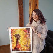 Canvas Painting Wall-Art Landscape By Numbers Elephants Home-Decor RUOPOTY Unique Modern