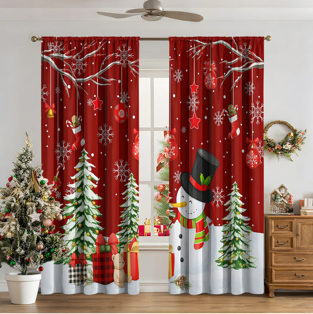 3D Digital Printed Christmas Curtains