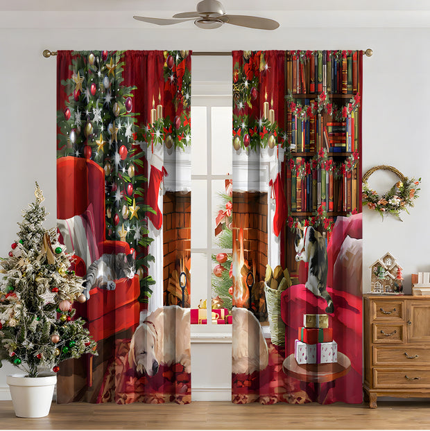 3D Digital Printed Christmas Curtains